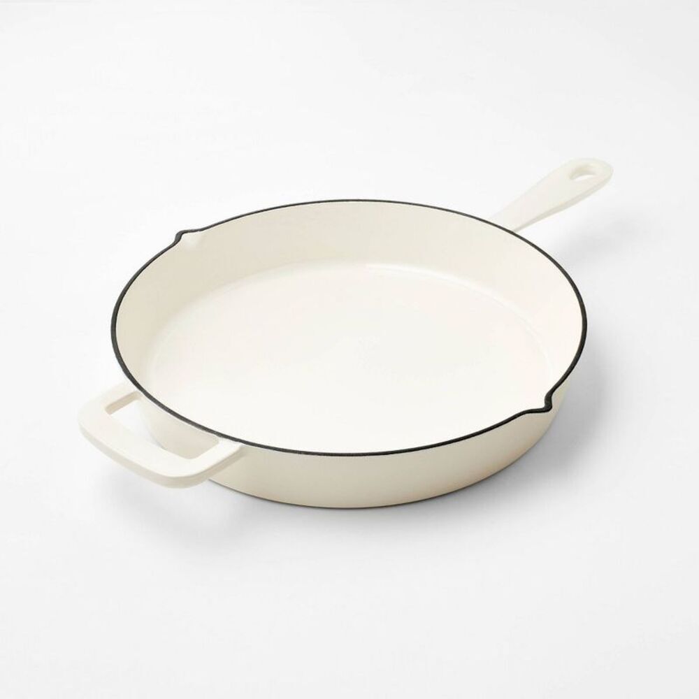 12" Enamel Skillet Cream - Figmint